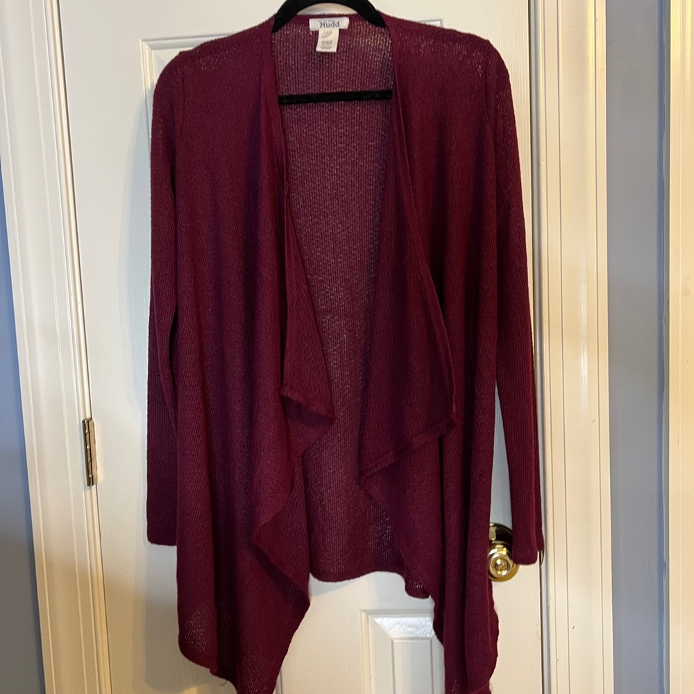 Wine color cardigan